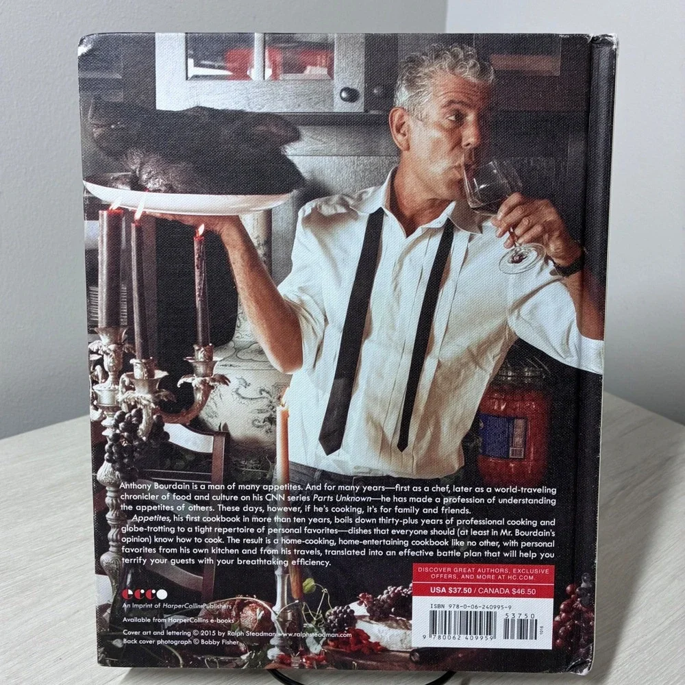 Anthony Bourdain Appetites A Cookbook First Edition Hardcover Ralph Steadman Art
